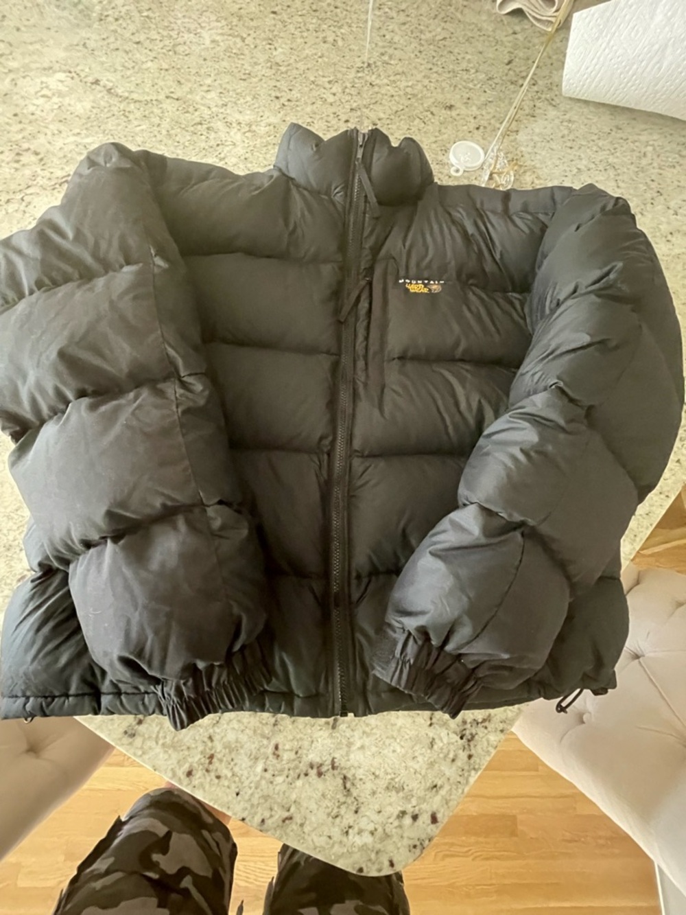 MOUNTAIN HARDWEAR SUBZERO DOWN JACKET EXCELLENT CONDITION MENS XL BLACK CLEAN